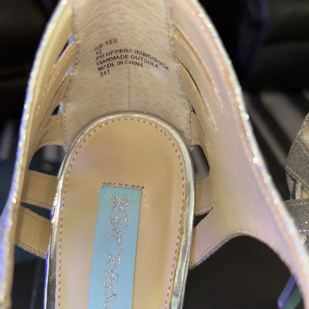 Betsey Johnson Blue by Betsey Johnson Silver Glitter Heels - Picture 6 of 7